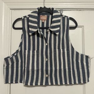 Show Me Your MuMu Button Down Crop Top